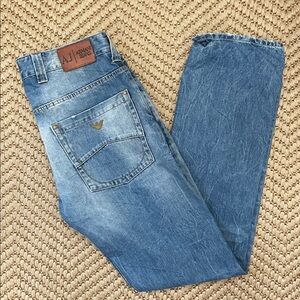 Armani Jeans - Slim Straight Legged Desnim Jeans - Blue - 32x32